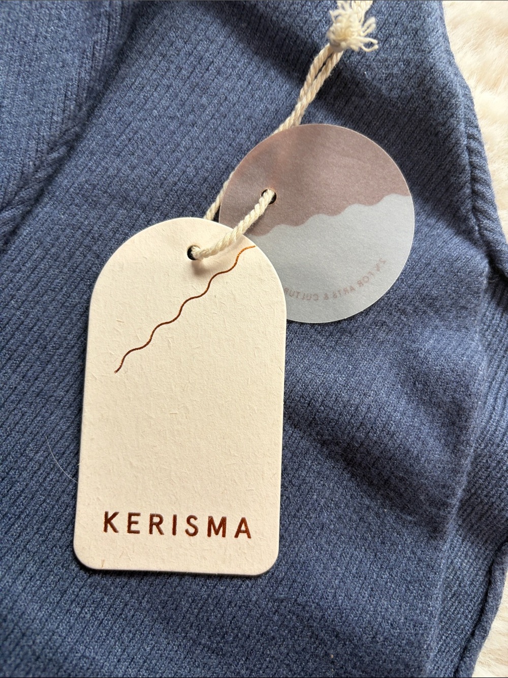 Kerisma 'Ryu' V-Neck Batwing Sweater in Stormy Blue - Size S/M - Picture 10 of 17
